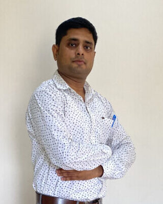 Man posing in casual office attire